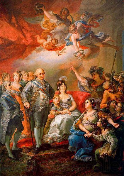 Vicente Lopez y Portana King Charles IV of Spain and his family pay a visit to the University of Valencia in 1802 Norge oil painting art